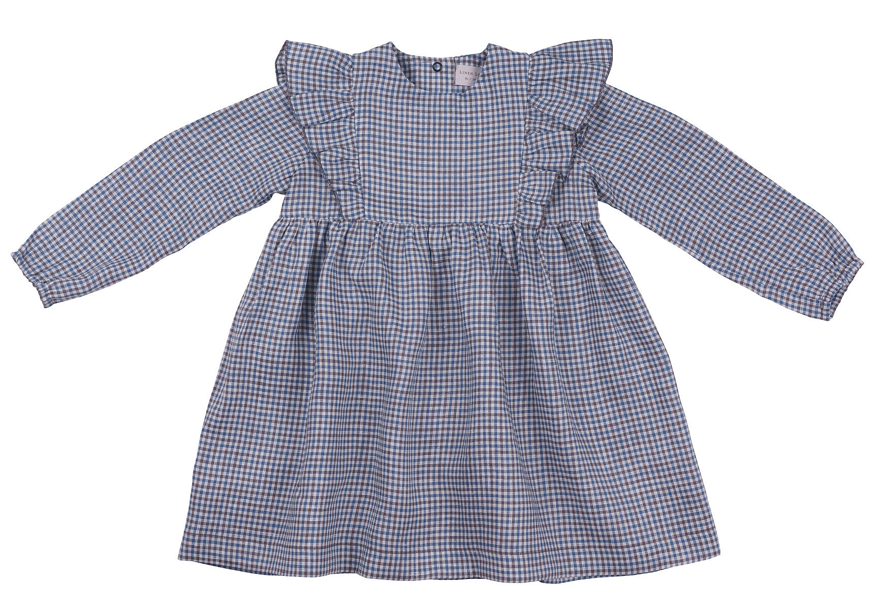 Lniana sukienka w kratę