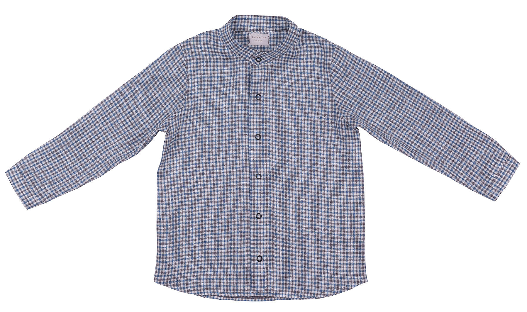 Lniana koszula chłopięca w kratę
