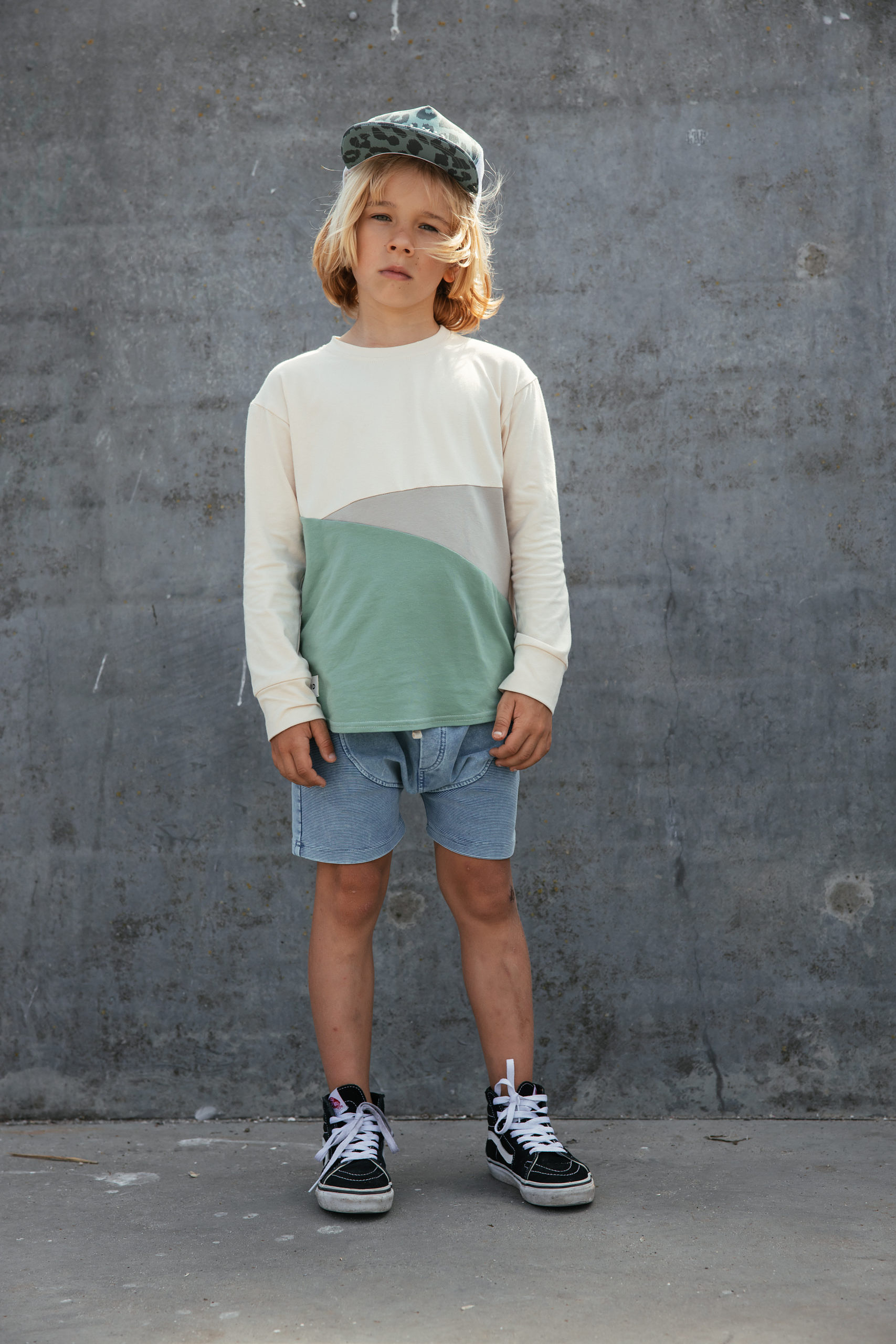 Bluzka z długim rękawem Deconstructed 2.0 - Zielona