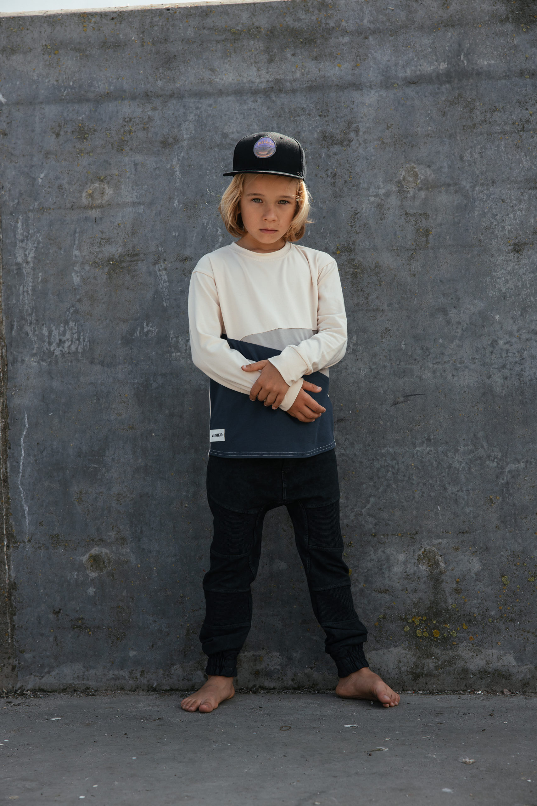 Bluzka z długim rękawem Deconstructed 2.0 - Granatowa