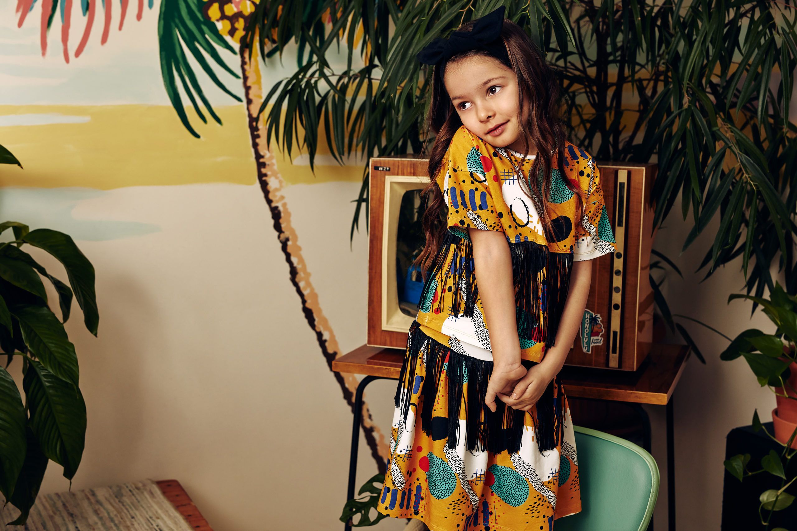 Spódnica Fringe Orange Nest