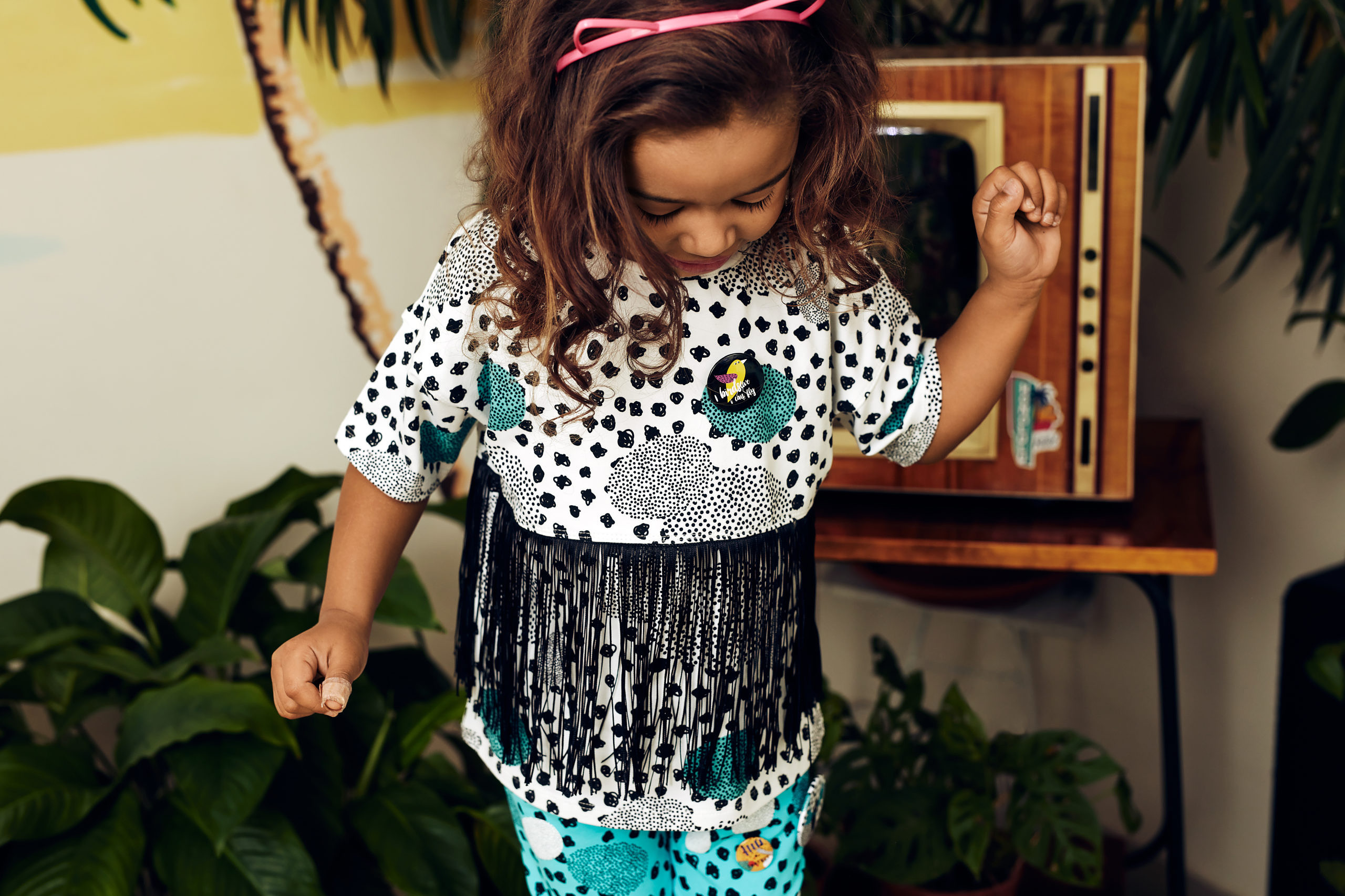 Fringe T-Shirt Simple Dots