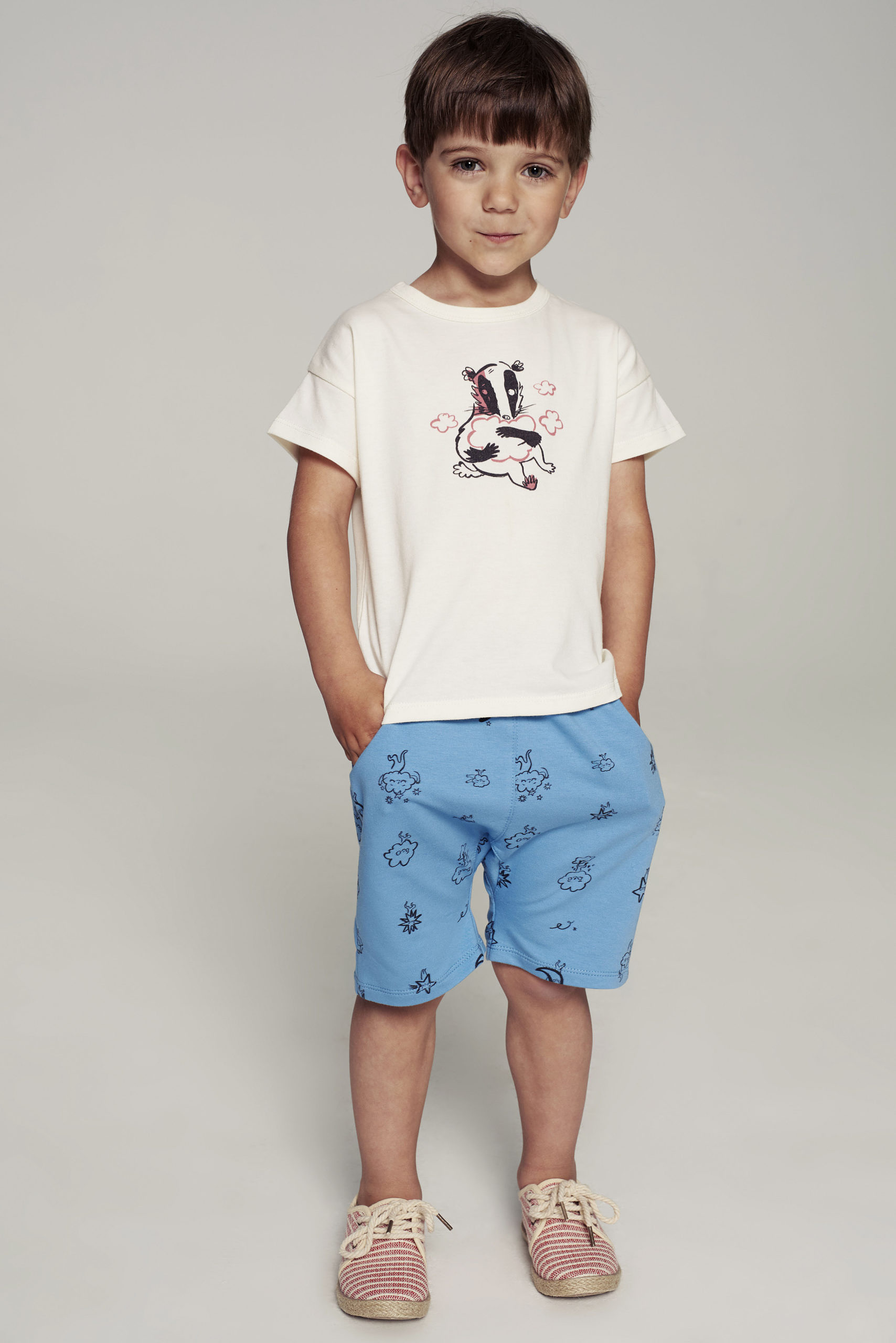 Krótkie spodenki Chmury - Niebieskie