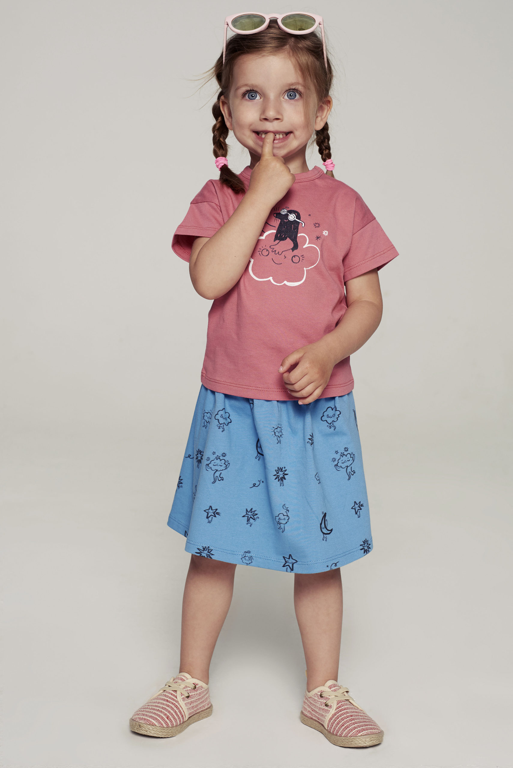 Spódniczka Chmury - Niebieska