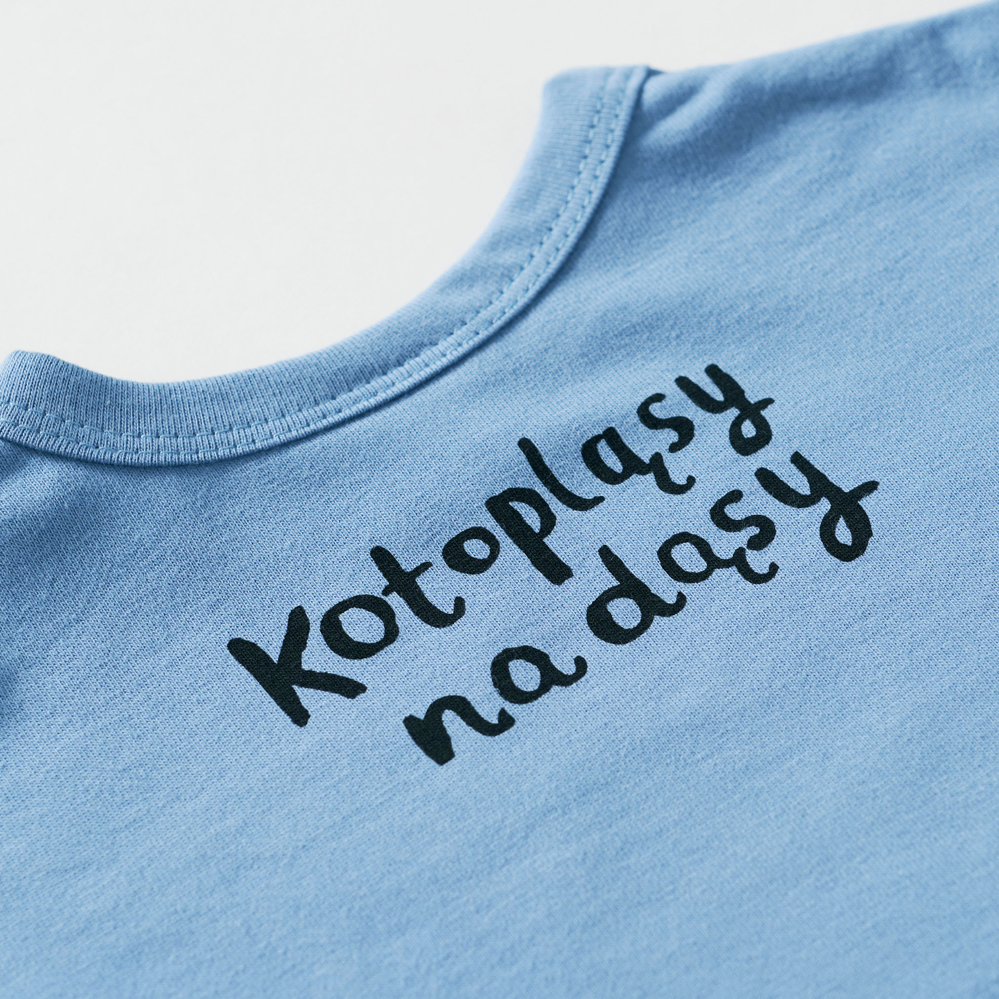 T-shirt Kot - Niebieski