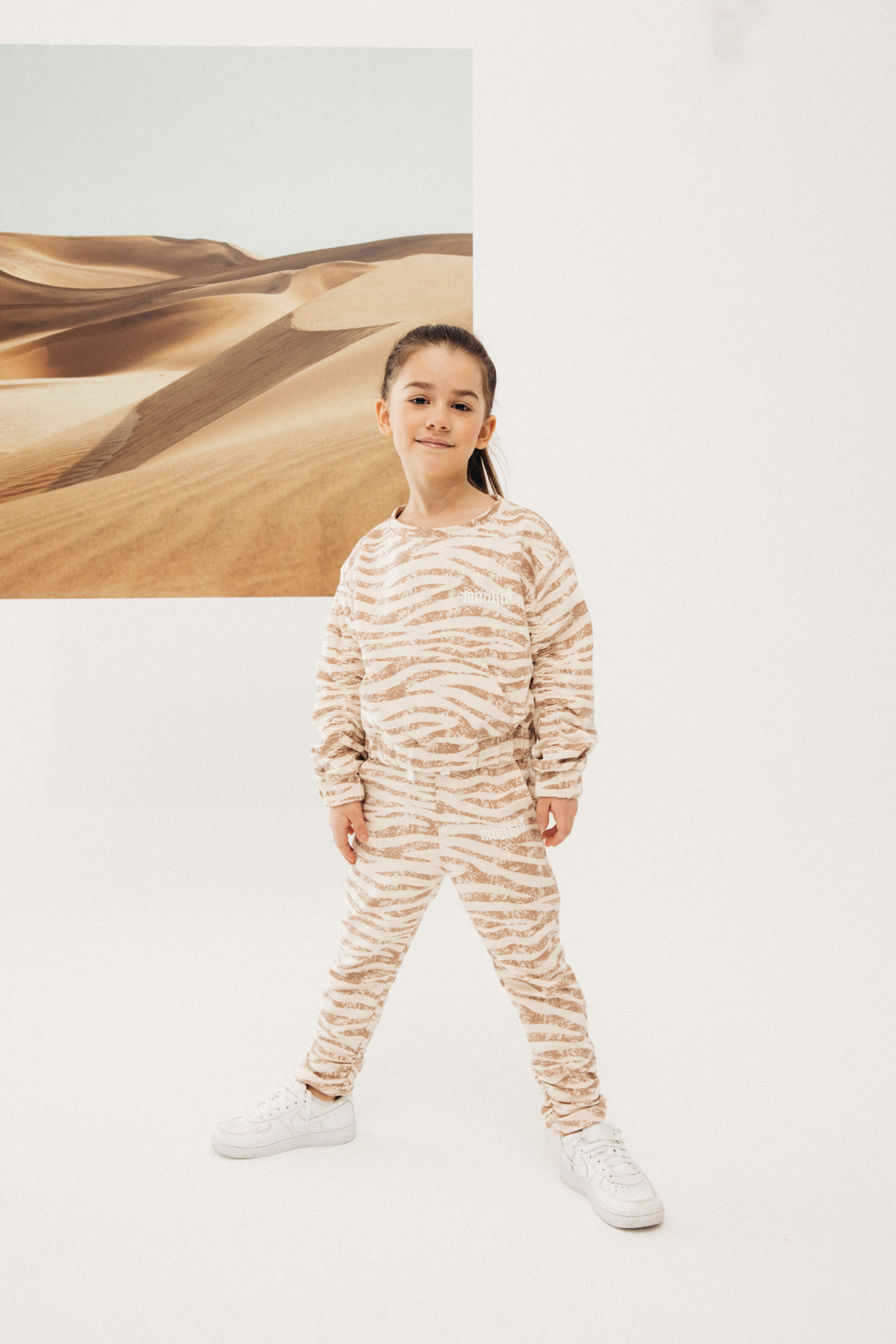 Spodnie Joggers Zebra Pinched - Carmel