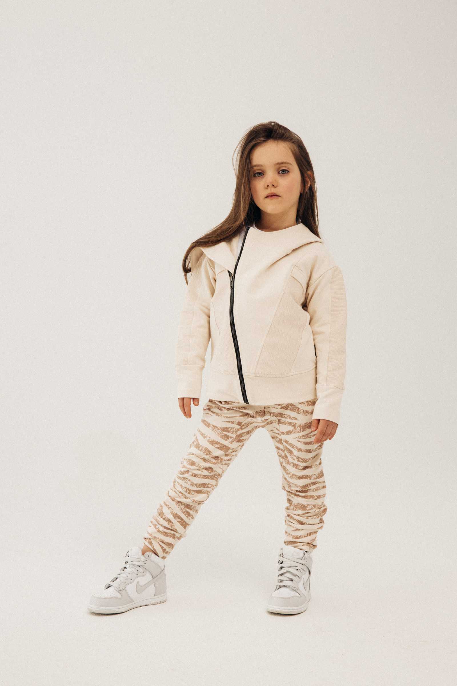 Bluza na zamek Ramones - Kremowa