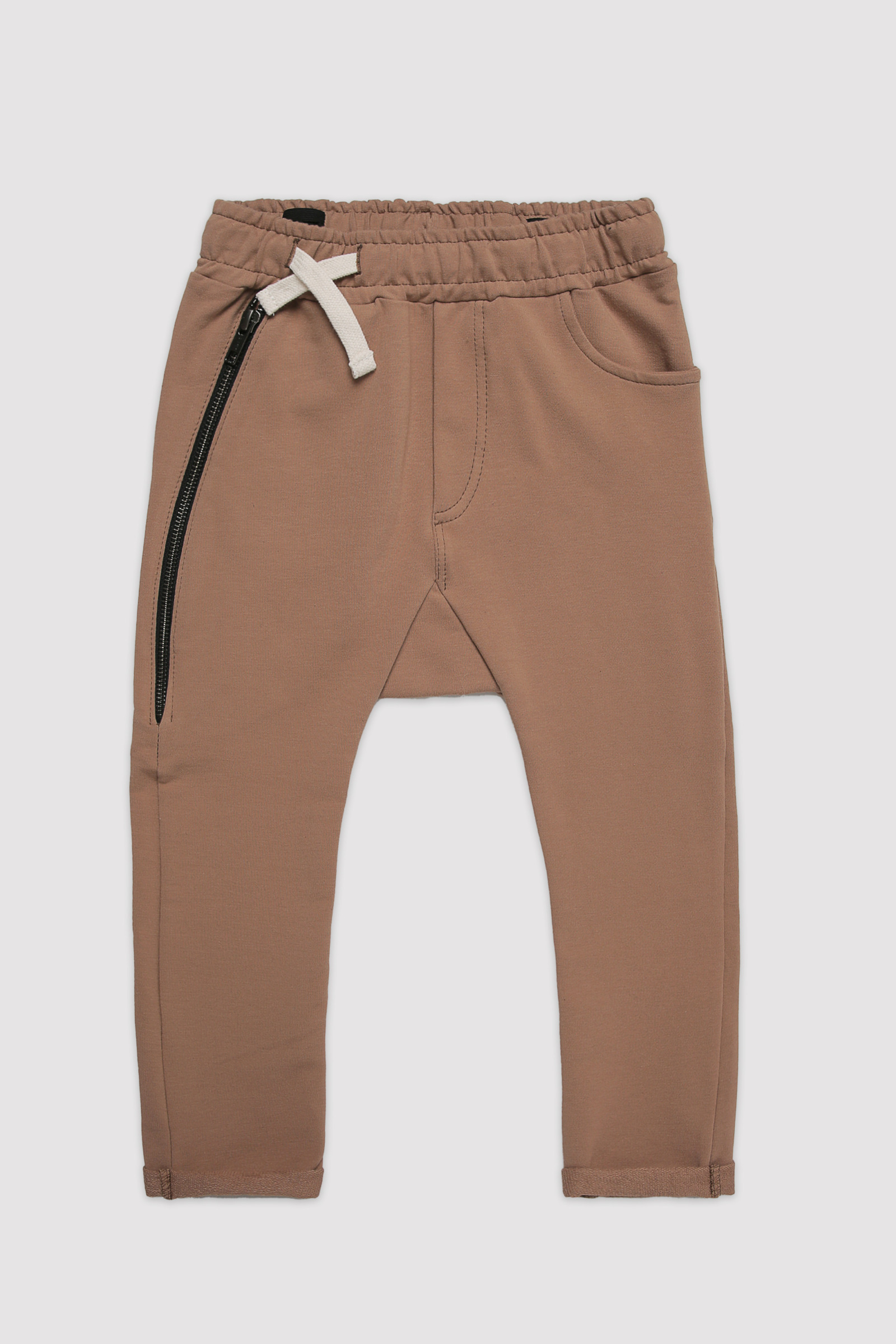 Spodnie Joggers Zipper - Carmel