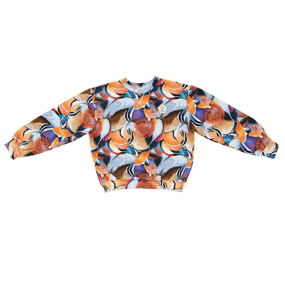 Bluza Oversize Mandarin Feathers