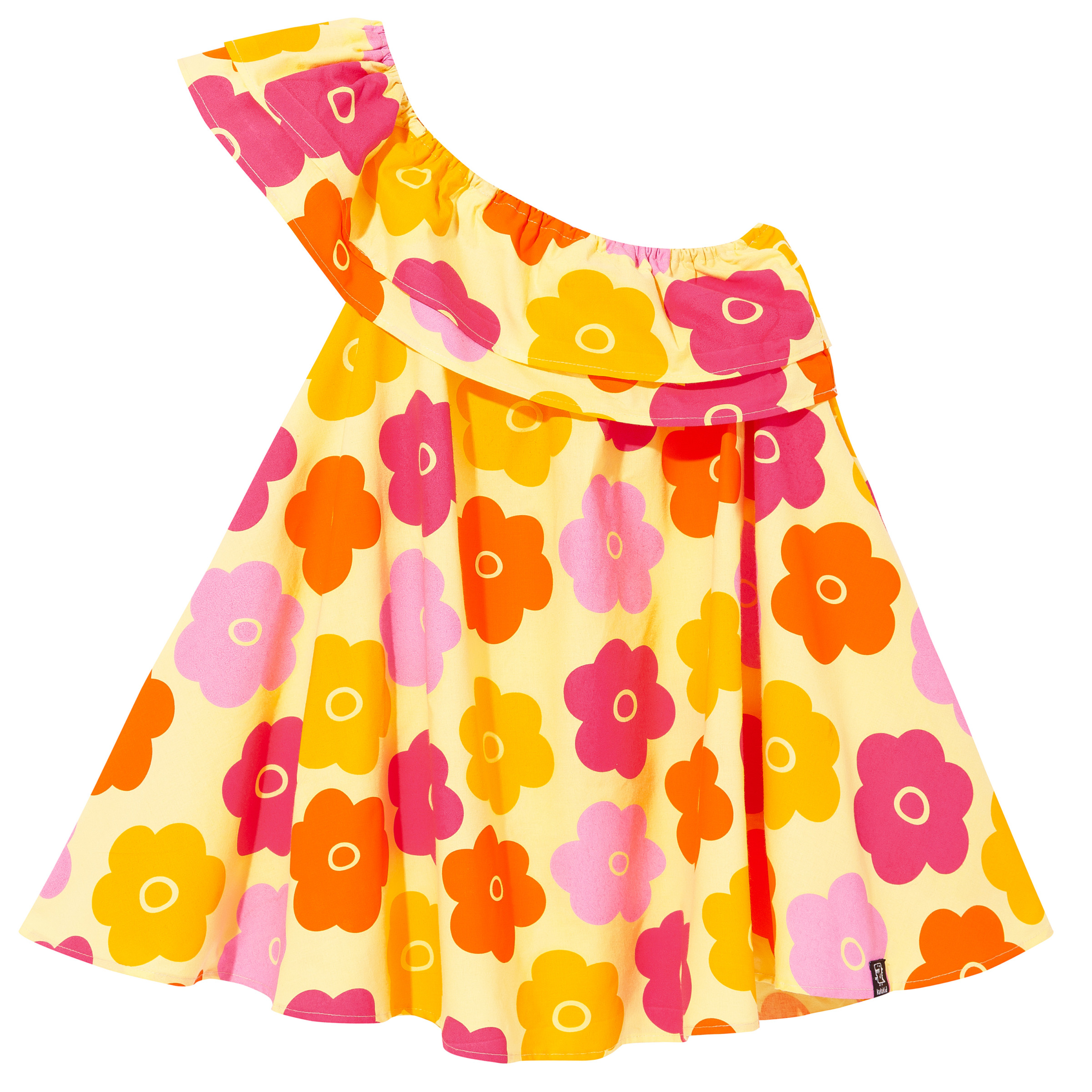 Sukienka asymetryczna - Yellow Flowers