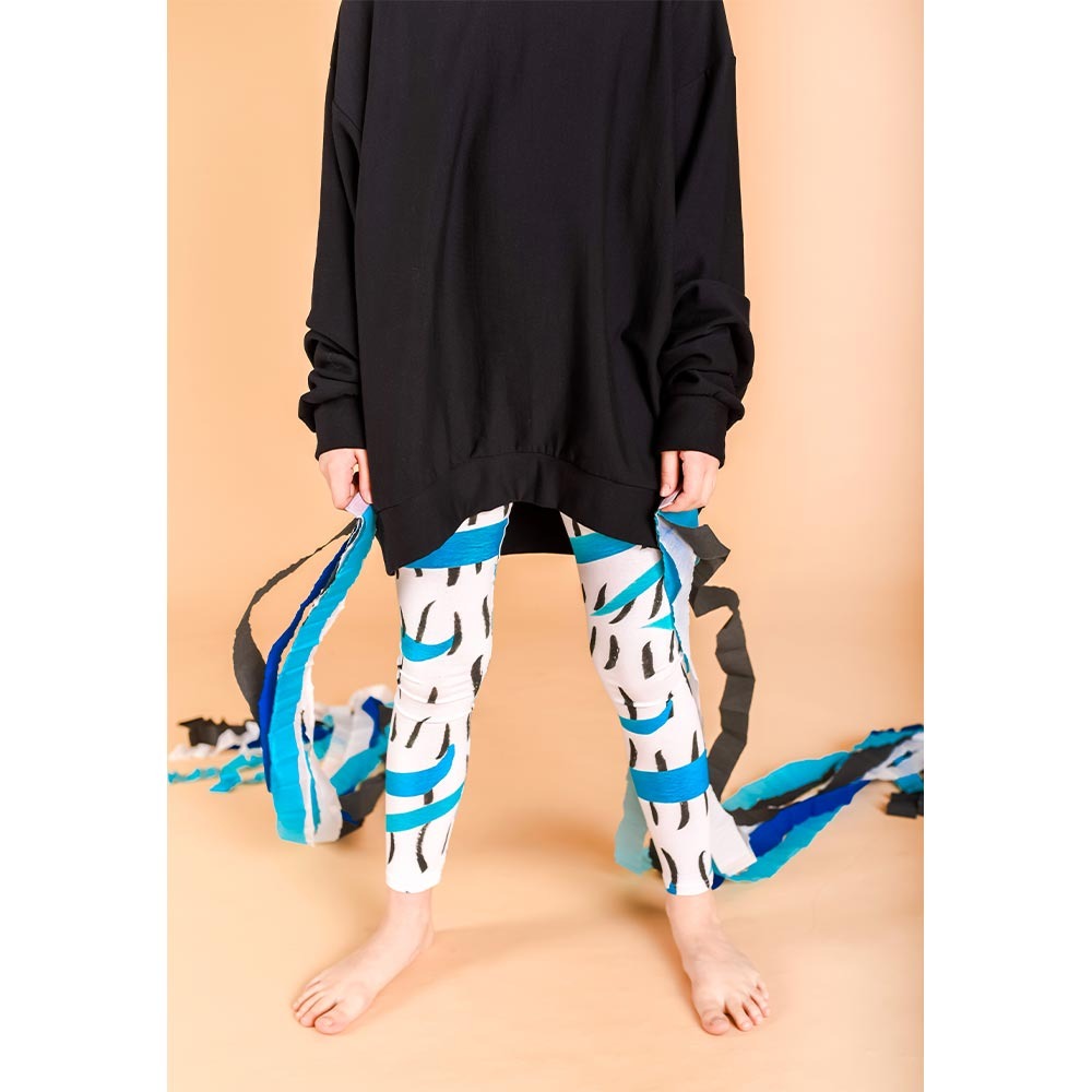 Legginsy - Crazy vintage stripes