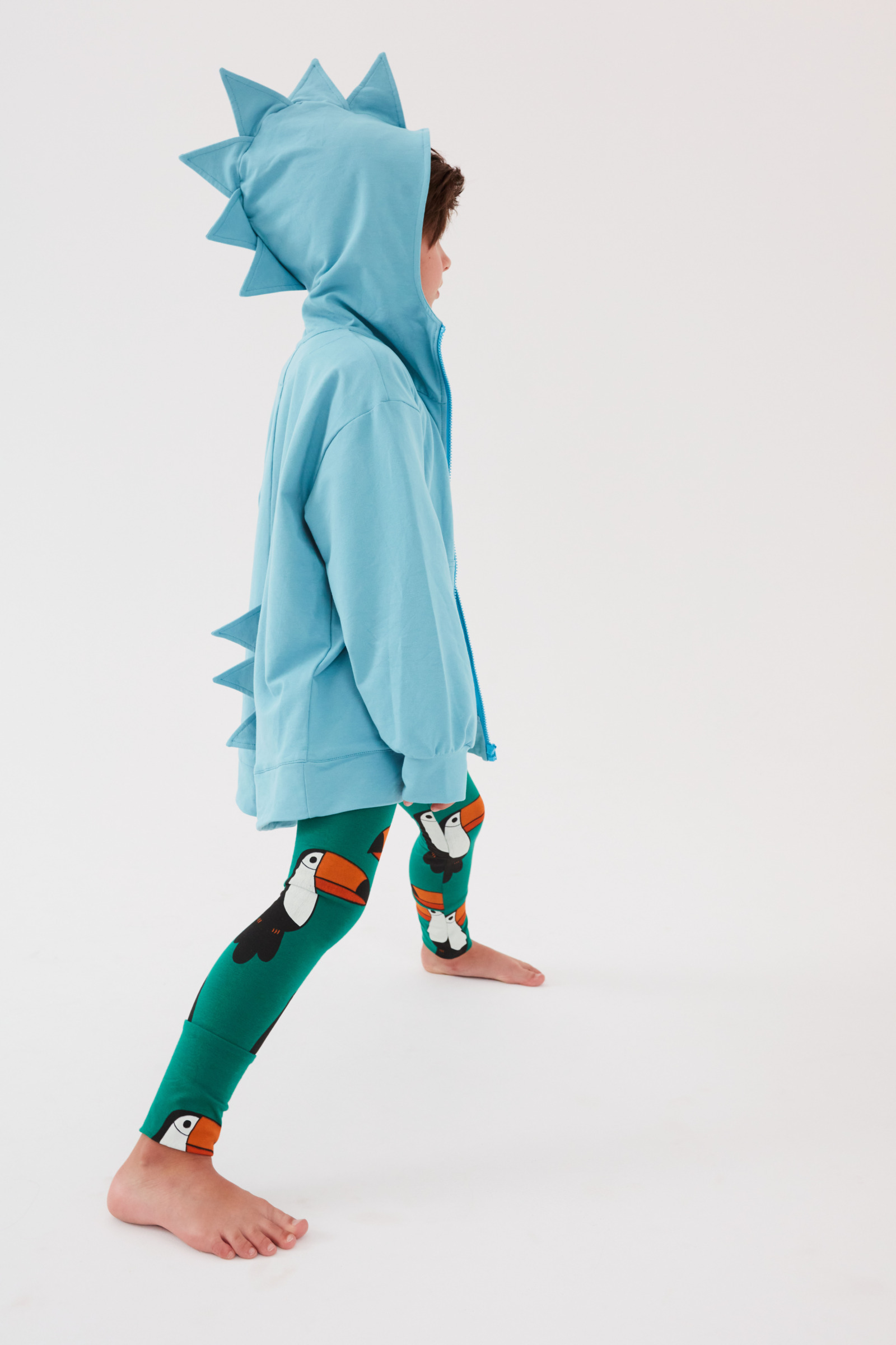 Bluza z kapturem Dino - Niebieska