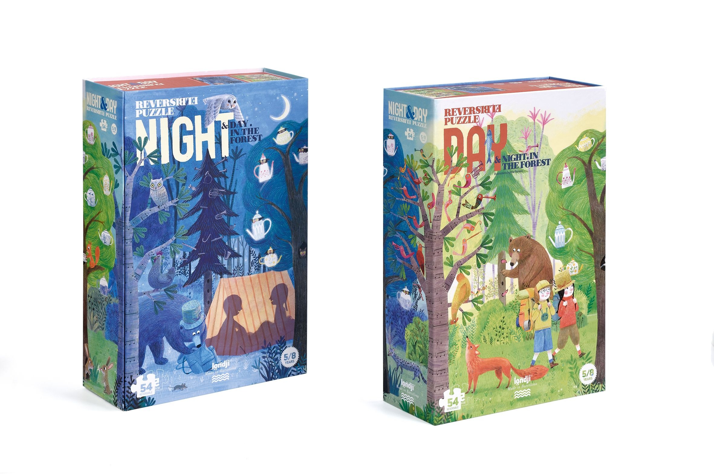 Dwustronne puzzle dla dzieci Dzień i Noc