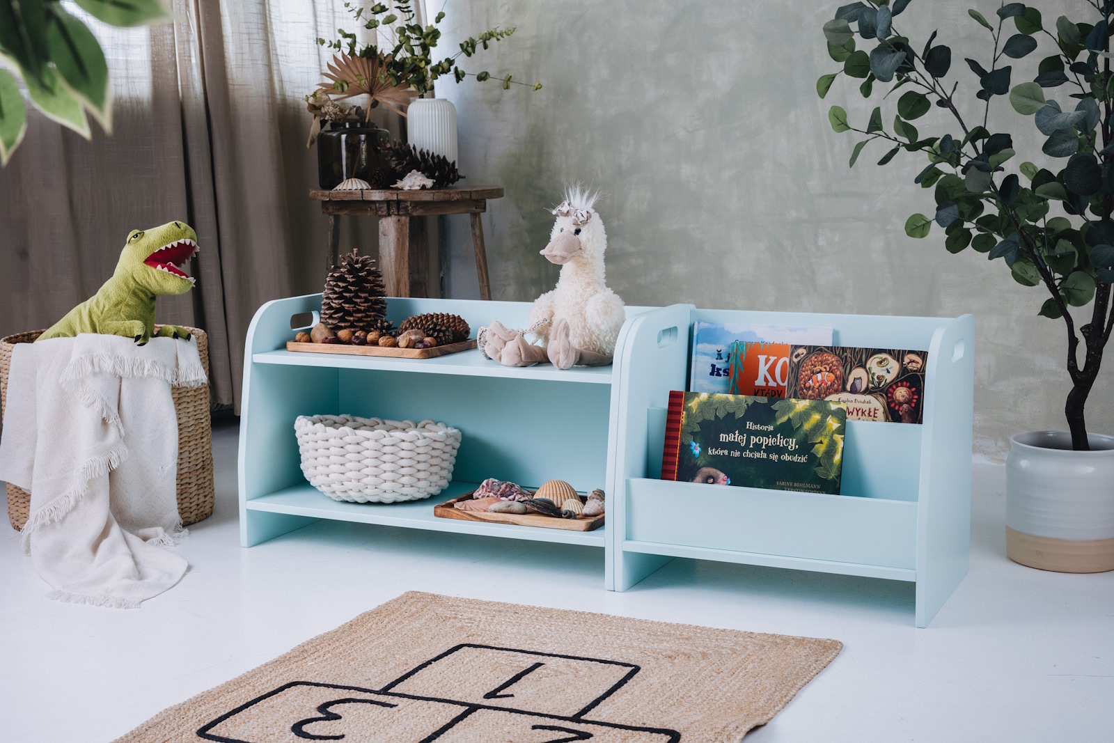 Niska półka na zabawki Montessori - 73cm