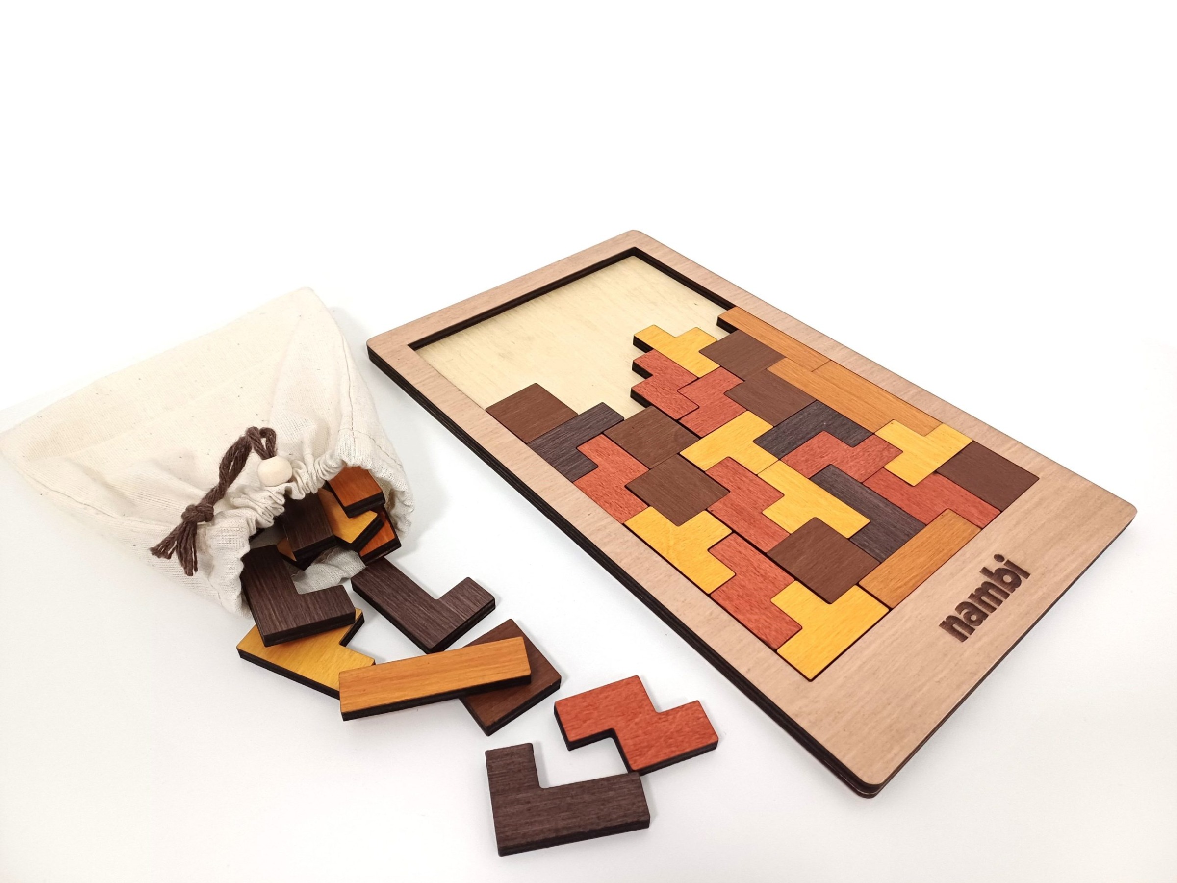 Drewniana gra logiczna - Tetris