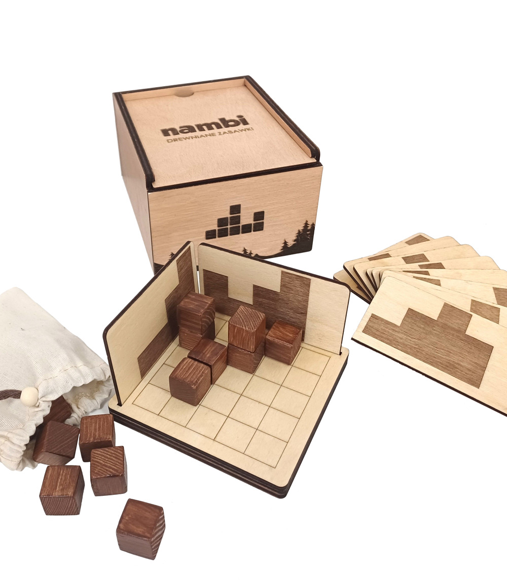 Drewniana gra logiczna - Klockowe cienie