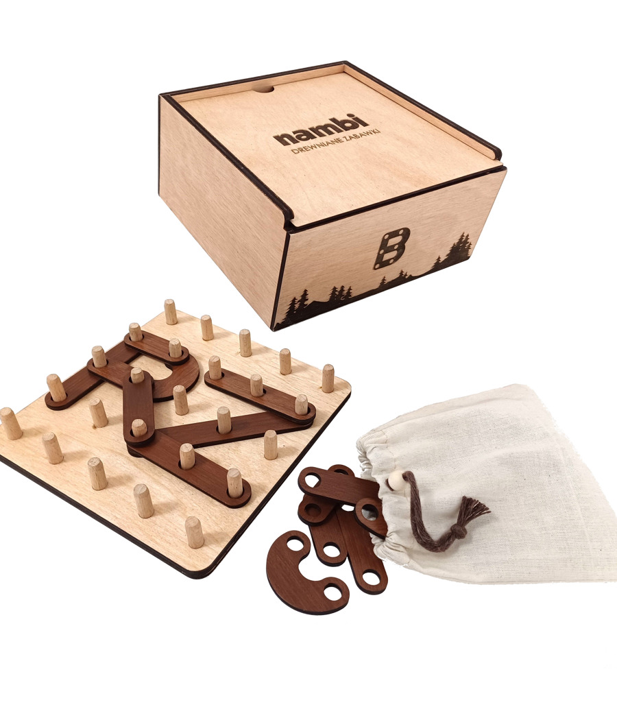 Drewniana skrzynia edukacyjna - Litery