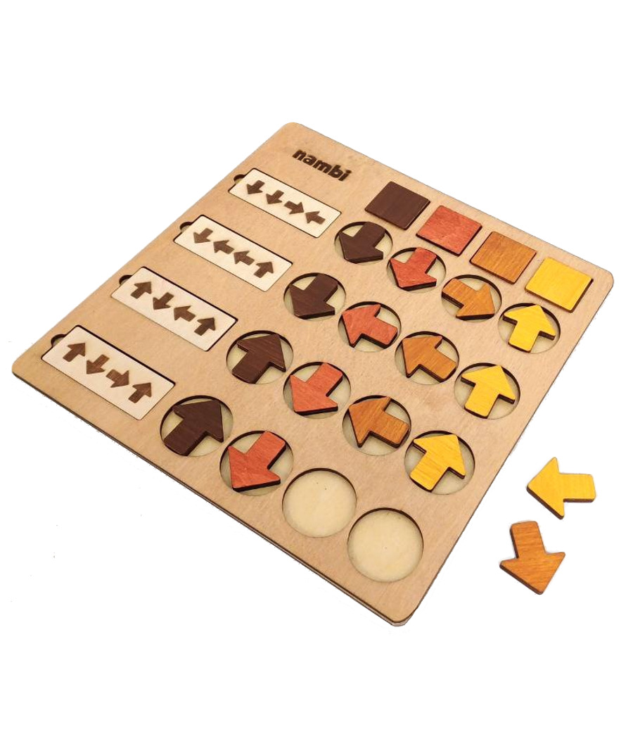 Drewniana gra logiczna - Strzałki