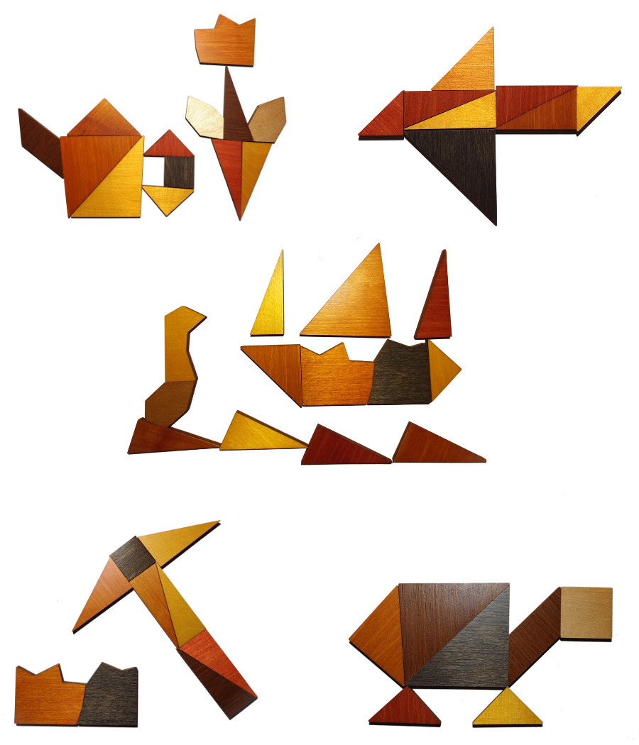 Drewniana gra logiczna - Kreatywne układanki | Poziom TRUDNY