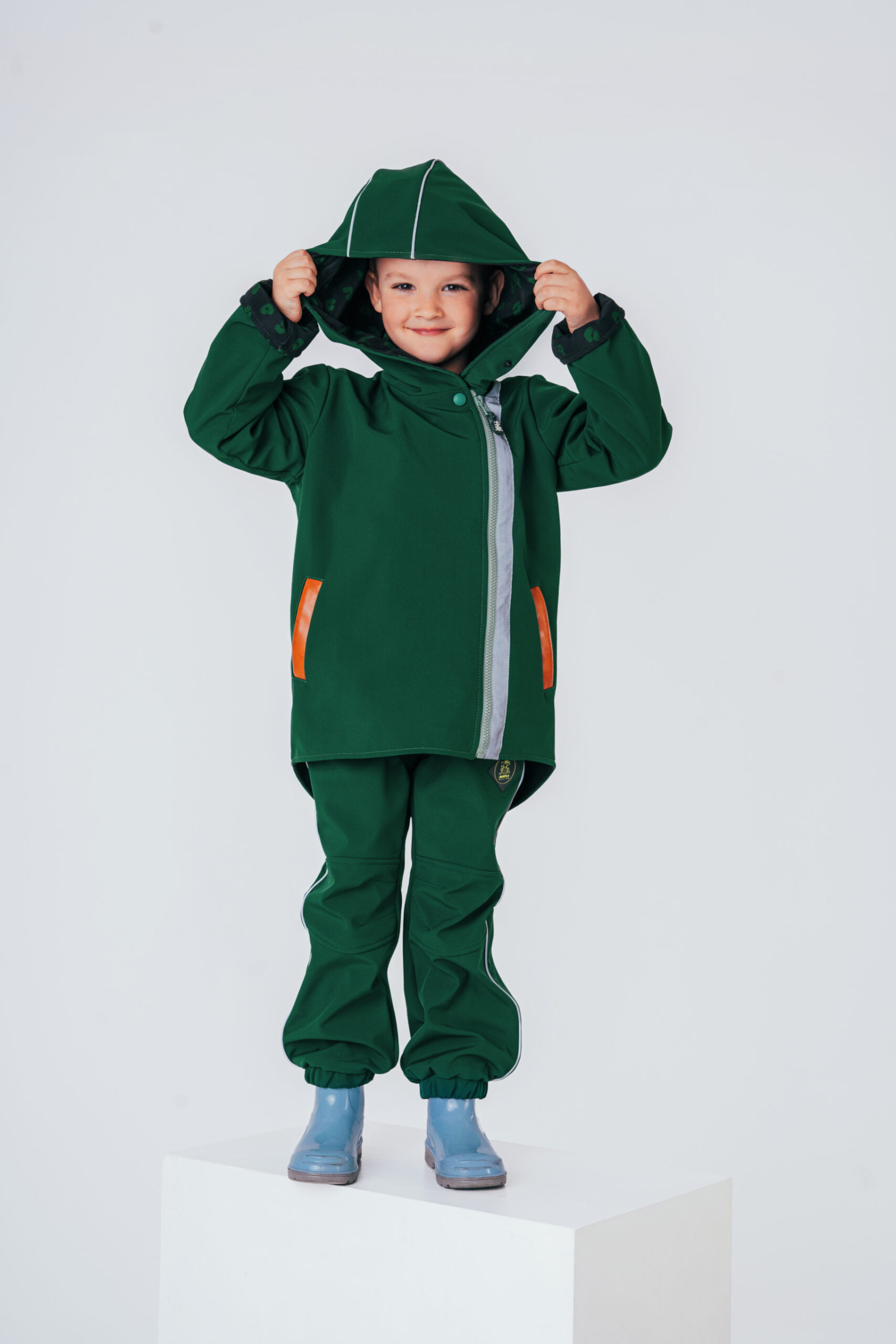Kurtka dziecięca softshell z patentem - Leśny Zuch